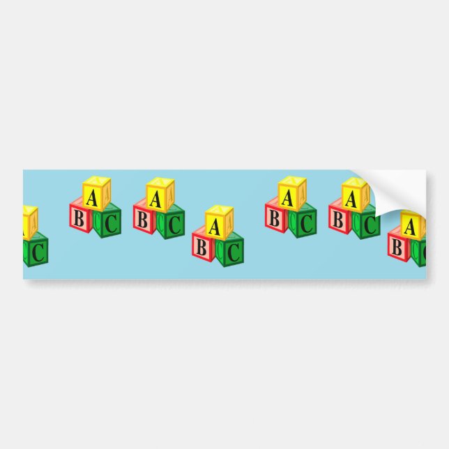 abc alfabet block bildekal (Framsidan)