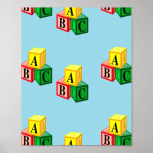 abc alfabetblock poster