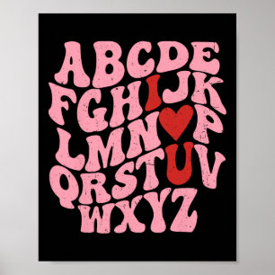 Abc alfabetet jag älskar dig engelsklärare Alla hj Poster