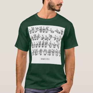ABC Alphabet American Sign Language Finger Spell L T Shirt