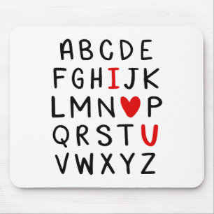 Abc Alphabet I Kärlek You English Lacher Valentine Musmatta