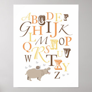 ABC Alphabet Nursery Skriv ut Poster