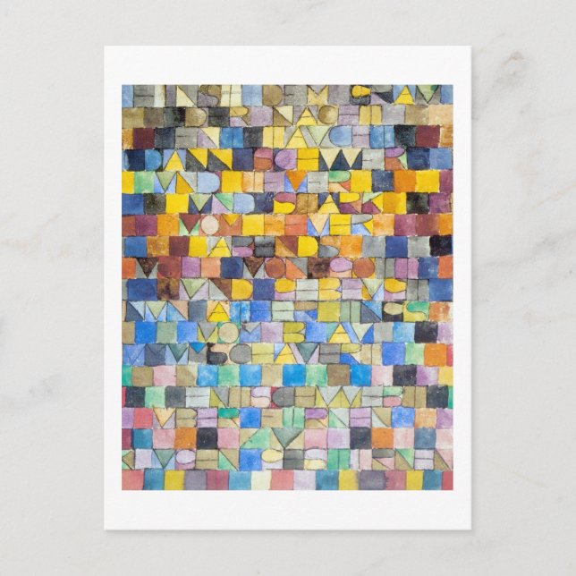 ABC (Alphabet), Paul Klee Vykort (Framsida)