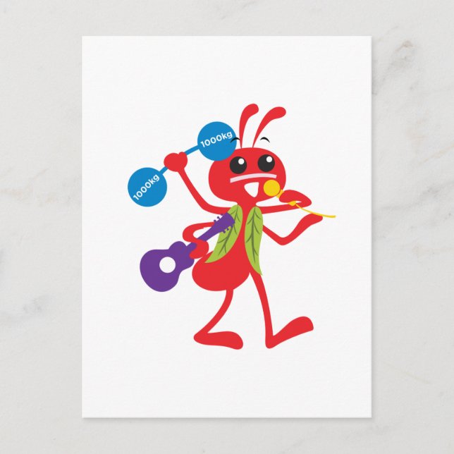 ABC Animals Adam Ant Vykort (Framsida)