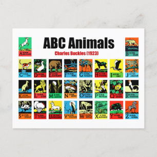 ABC Animals , Charles Buckles (1923) Vykort