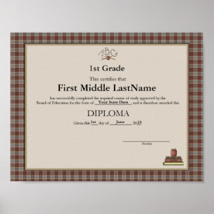 ABC Apples Homeschooler Diploma Poster