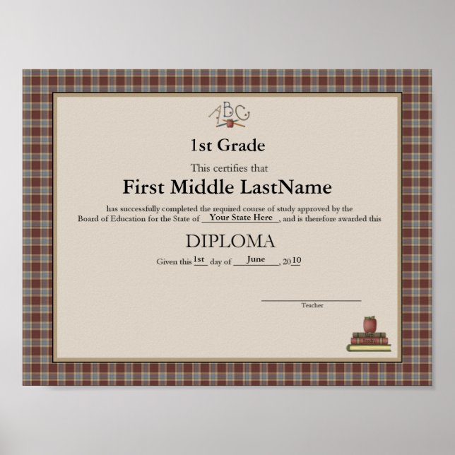 ABC Apples Homeschooler Diploma Poster (Framsidan)