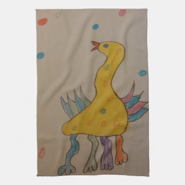 #ABC Art by Children, Påsk Anka Kökshandduk (Vertikal)