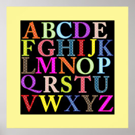 ABC: Attractive Bright Colorful ALPHABETPOSTER Poster