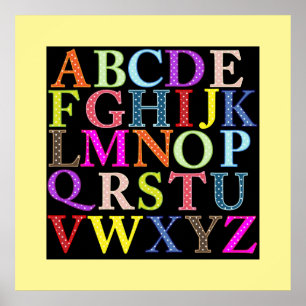 ABC: Attractive Bright Colorful ALPHABETPOSTER Poster