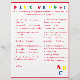 ABC "Baby Grows!" Spel Flyer