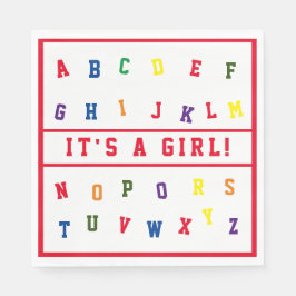 ABC Baby Shower-Pappersservett Pappersservett