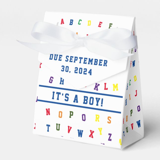 ABC Baby Shower Presentaskar (Framsidan Sidan)