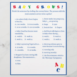 ABC "Baby växer!" Spelflygblad Reklamblad