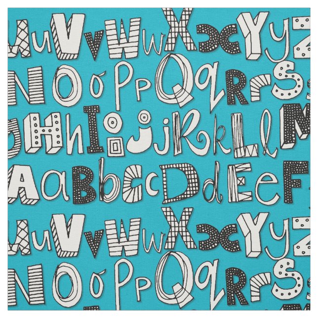 ABC blått Tyg (Provkarta)