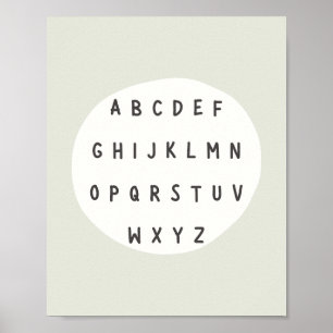 ABC brev. alfabet. Poster och skriva ut