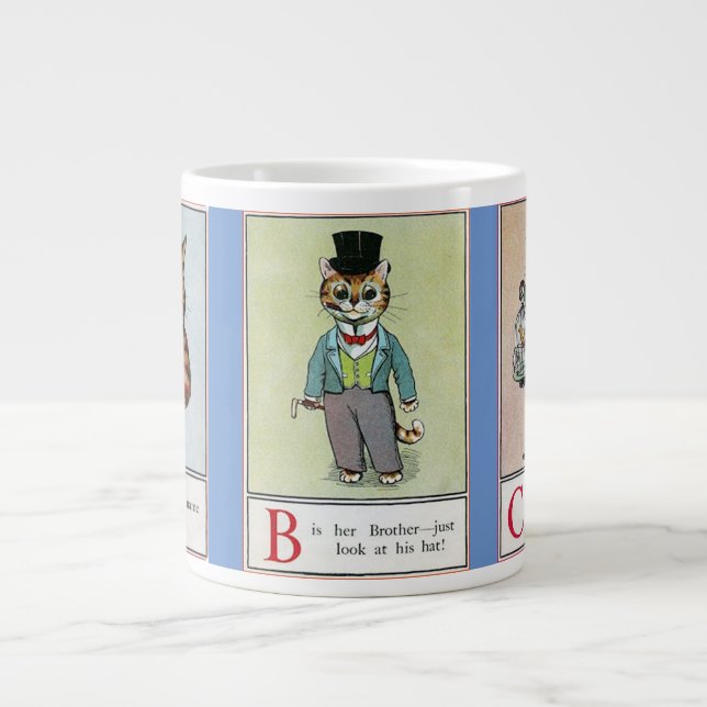 ABC Cats från Louis Wain  Jumbo Mugg (Framsidan)