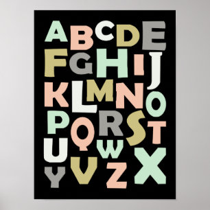 ABC Childrens Educational Nursery Poster