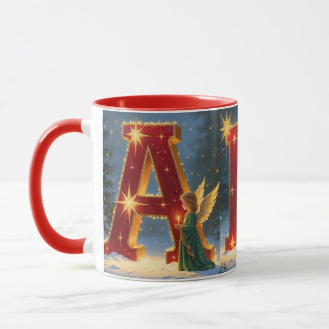 ABC Christmas Mug -Festive Holiday Alphabet Scenes Mugg (Vänster)