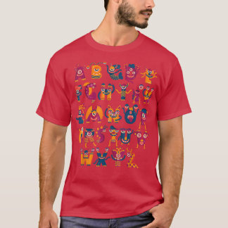 ABC Cute Monster Alphabet Halloween Teacher Costum T Shirt