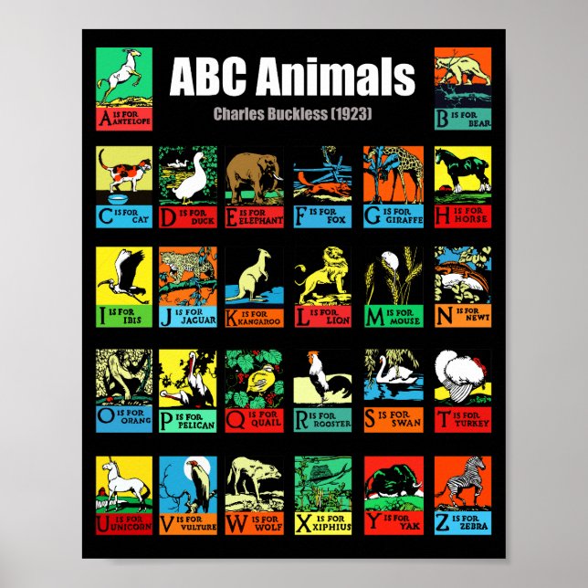 ABC Djur, Charles Buckles (1923) Poster (Framsidan)