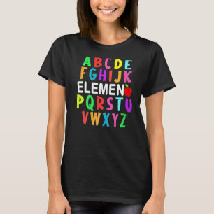ABC Elemeno Kindergarten Lärare Cute back to Sch T Shirt