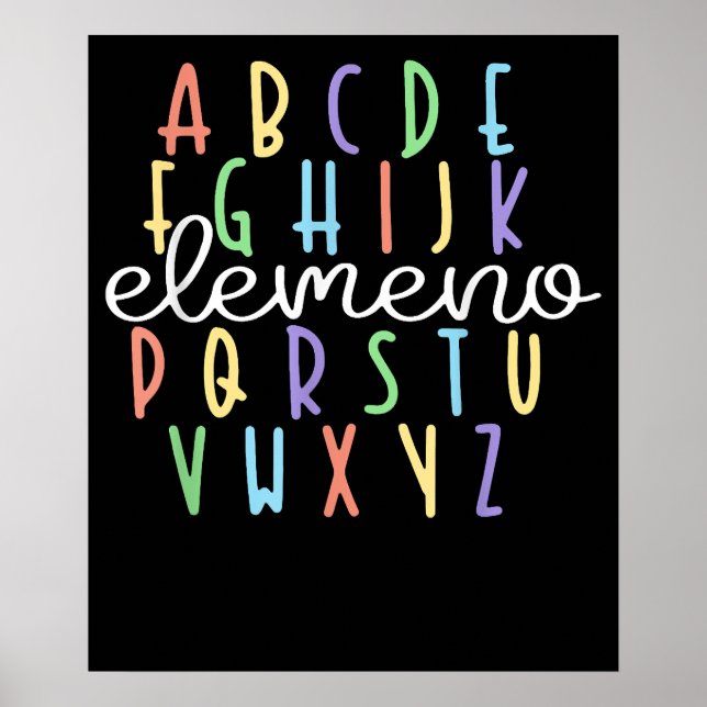ABC Elemeno Kindergarten Teacher Back to school Poster (Framsidan)