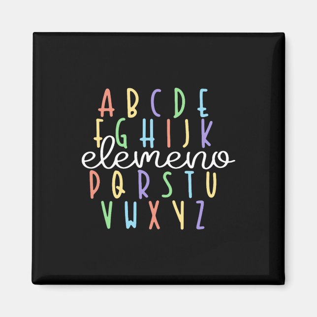 Abc Elemeno Kindergarten Teacher Cute Gifts back T Magnet (Framsidan)