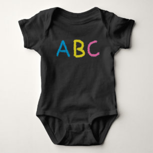 ABC Färgad Chalk Brev T Shirt
