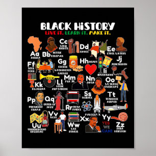 ABC för svarta historiemånadens stolthet Lev det L Poster