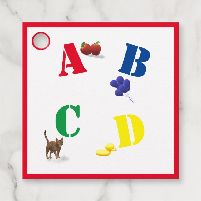 ABC Förfallodatum Gåvor Etiketter (Framsida)