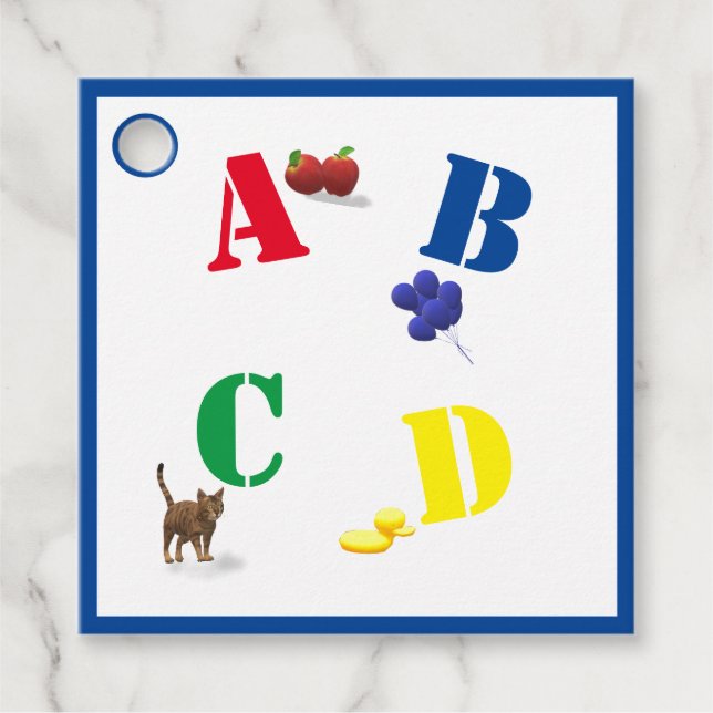 ABC Förfallodatum Gåvor Etiketter (Framsida)