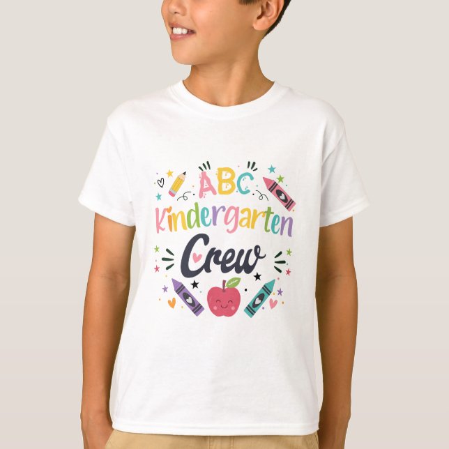 ABC Förskolebesättning Skoldesign T Shirt (Framsida)