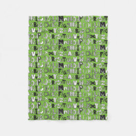 ABC-grönt Fleecefilt