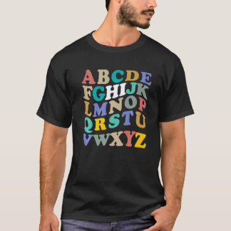 ABC Hi Förskolealfabetet Tillbaka Till Skolan Lär T Shirt