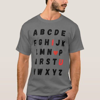 ABC I Kärlek You Valentine Day T-Shirt