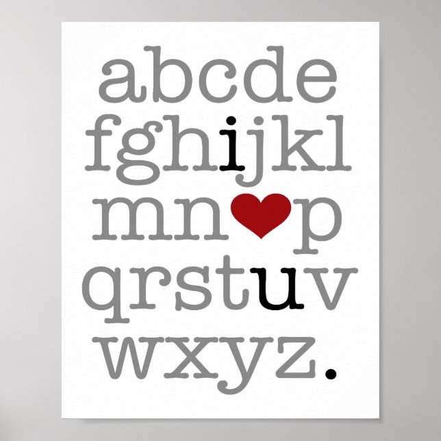 abc i ♥ u. poster (Framsidan)