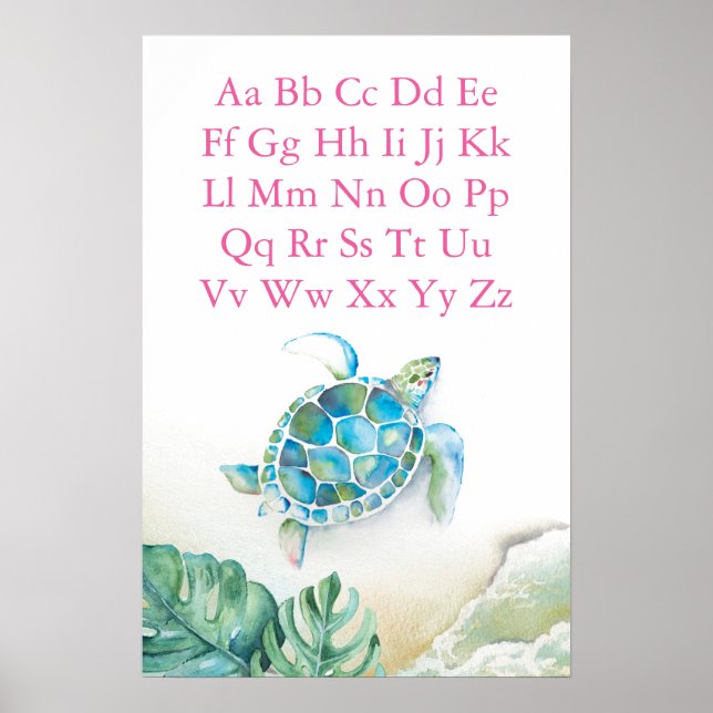 ABC Kids Poster Tropical Sea Turtle (Framsidan)