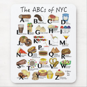 ABC-kort av NYC Iconic New York City Mat Alphabet Musmatta