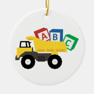 ABC Lastbil Construction Lastbilar Julgransprydnad Keramik