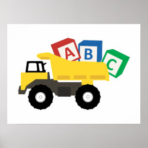 ABC Lastbil Construction Lastbilar Poster