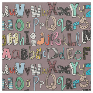 ABC mocha multi Tyg
