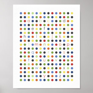 ABC Modern Dot Wall Art Poster