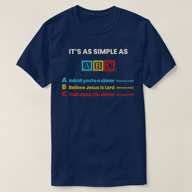 ABC-nummer för räddning T Shirt (Design framsida)