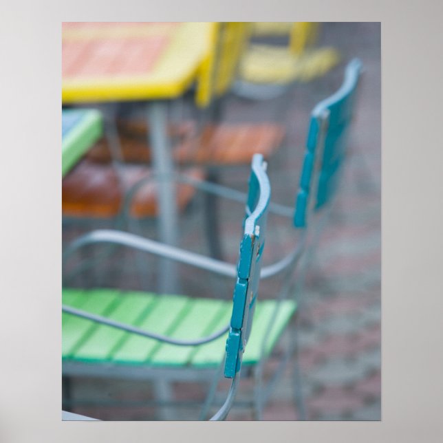 ABC-öarna, ARUBA, Palm Beach: Färgrik Cafe 2 Poster (Framsidan)