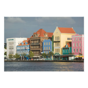 ABC-öarna, CURACAO, Willemstad: Hamnfront 2 Fototryck