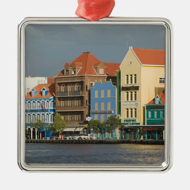ABC-öarna, CURACAO, Willemstad: Hamnfront 2 Julgransprydnad Metall (Framsidan)
