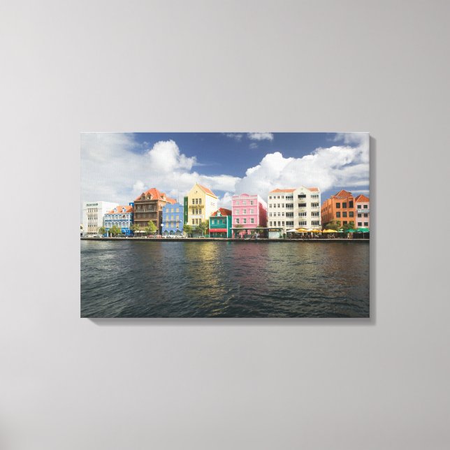 ABC-öarna, CURACAO, Willemstad: Hamnfront Canvastryck (Framsida)