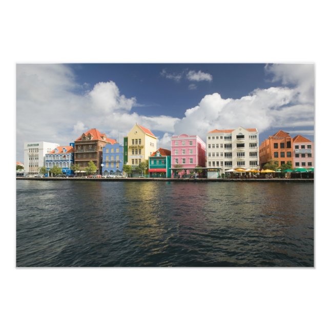 ABC-öarna, CURACAO, Willemstad: Hamnfront Fototryck (Framsidan)