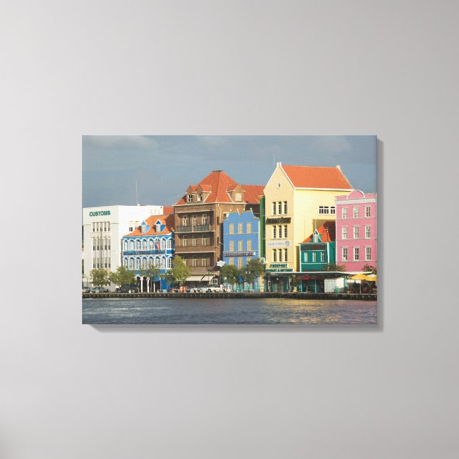ABC-öarna, CURACAO, Willemstad: Hamnfronten 2 Canvastryck (Framsida)